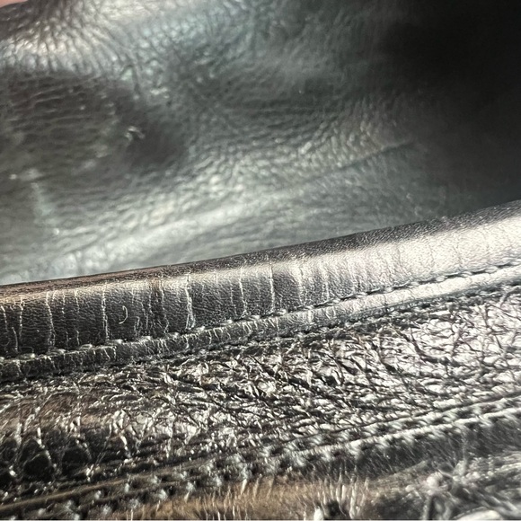 Johnston & Murphy Domani Shoes Size 12 Black Woven Leather Tassel Loafers Italy - Picture 11 of 12